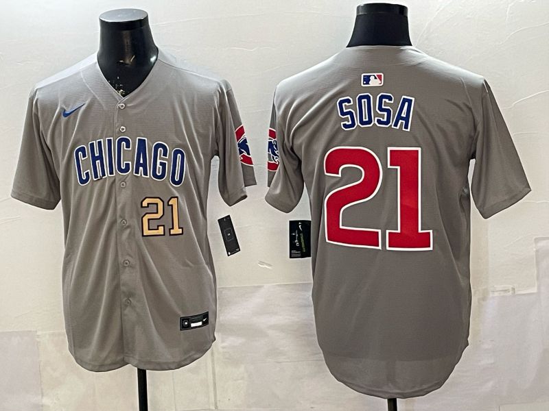 Men 2026 Chicago Cubs #21 Sosa Grey Game Nike MLB Jersey style 006->chicago cubs->MLB Jersey